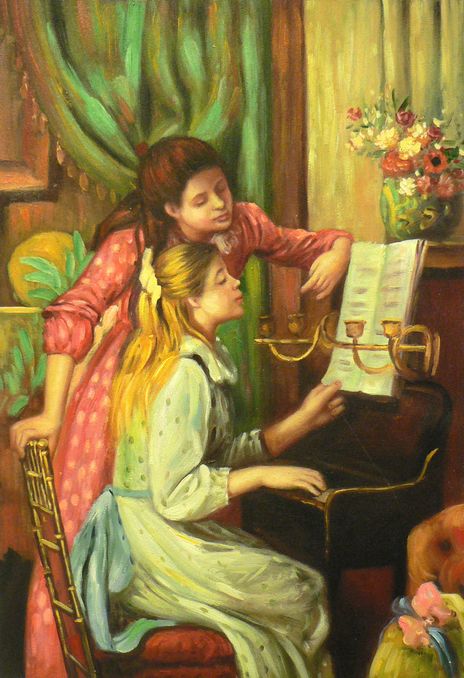 Two Girls at the Piano